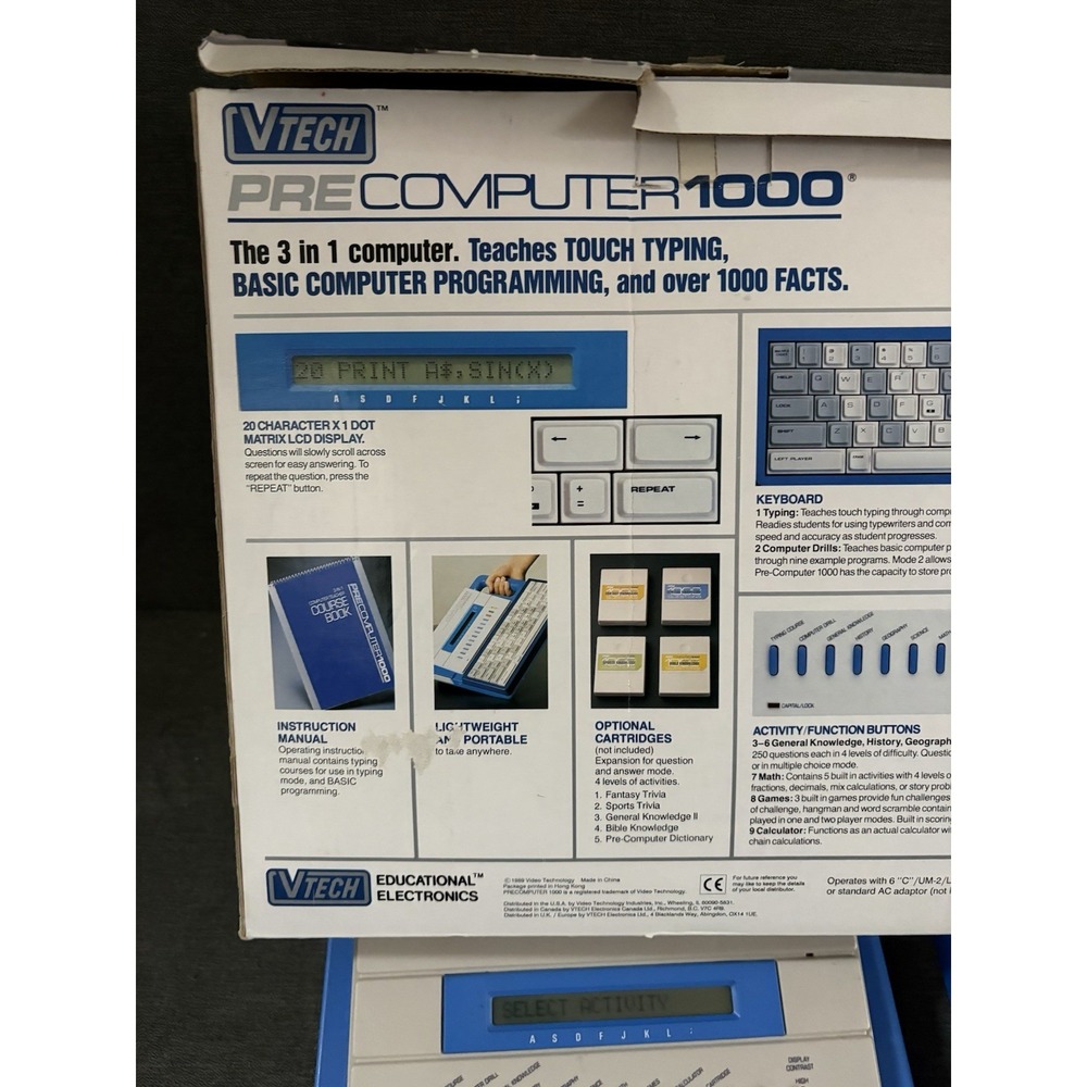 VTech PreComputer 1000 Video Technology Educational Electronics Tested - Picture 7 of 11